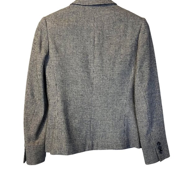 Vintage Pendleton Black White Plaid Gingham Wool Blazer Jacket S Academia Preppy - Picture 2 of 5